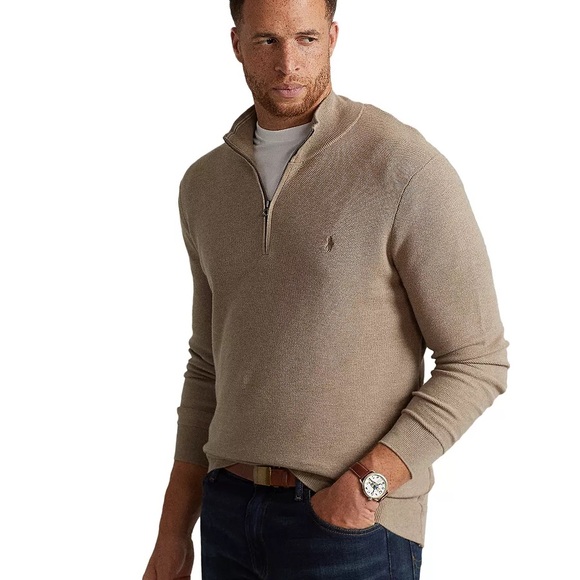 Polo Ralph Lauren Other - Polo Ralph Lauren Men's Beige Half-Zip Sweater